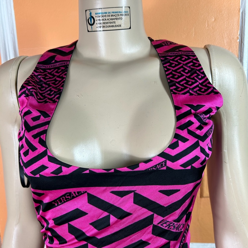 VERSACE
Monogram Ruched Mini Dress - Picture 2 of 9
